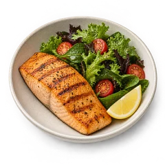 Grilled salmon & greens
